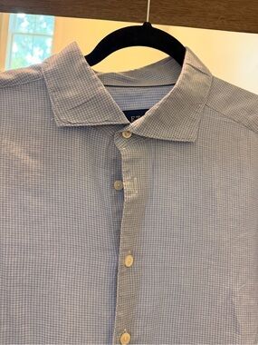 ETON Light Blue Micro-Check Men's Casual Shirt